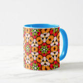 Tulips Bouquet Pattern Tasse (VorderseiteRechts)