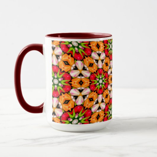 Tulips Bouquet Pattern Tasse (Links)