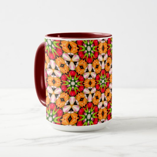 Tulips Bouquet Pattern Tasse (Vorderseite Links)