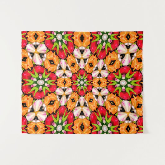 Tulips Bouquet Pattern Wandteppich (Vorderseite (Horizontal))