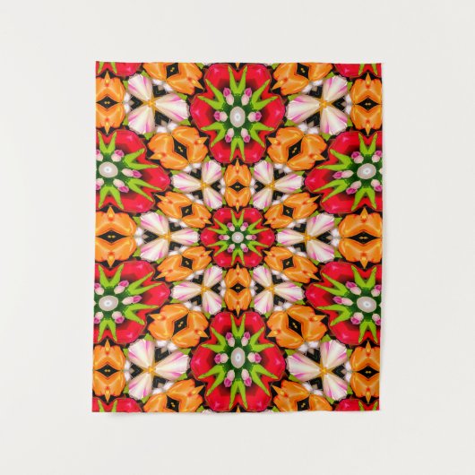 Tulips Bouquet Pattern Wandteppich (Vorderseite)