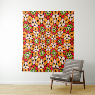 Tulips Bouquet Pattern Wandteppich