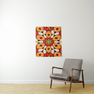 Tulips Bouquet Pattern Wandteppich