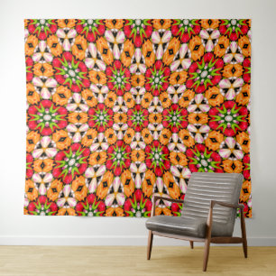Tulips Bouquet Pattern Wandteppich