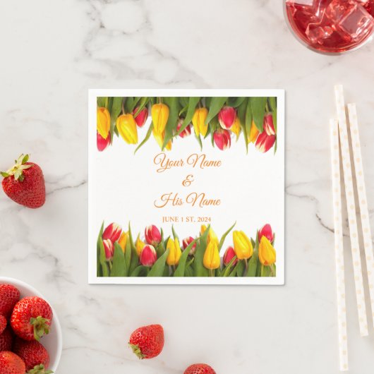 Tulips Bouquet Thunder_Cove Serviette (Beispiel)