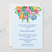 Tulips Boy First Communion Einladungen (Vorderseite)