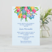 Tulips Boy First Communion Einladungen (Stehend Vorderseite)