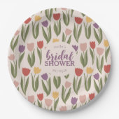 Tulips Brautparty Personalisiert Pappteller (Vorderseite)