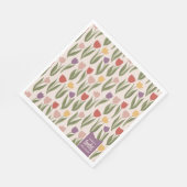 Tulips Brautparty Personalisiert Serviette (Ecke)
