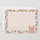 Tulips Brautparty Rezept Card Dankeskarte (Rückseite)