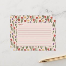 Tulips Brautparty Rezept Card Postkarte