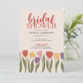 Tulips Bridal Dusche Einladung (Stehend Vorderseite)