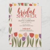 Tulips Bridal Dusche Einladung (Vorne/Hinten)