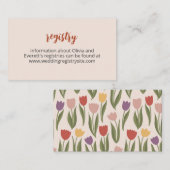 Tulips Bridal Dusche Einladung Beilage (Vorne/Hinten)