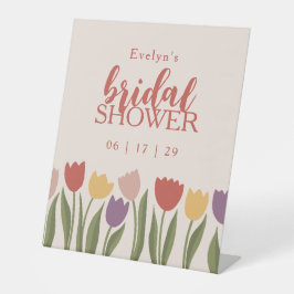 Tulips Bridal Dusche Einladung Sockelschild