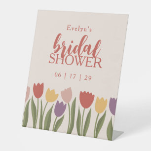 Tulips Bridal Dusche Einladung Sockelschild