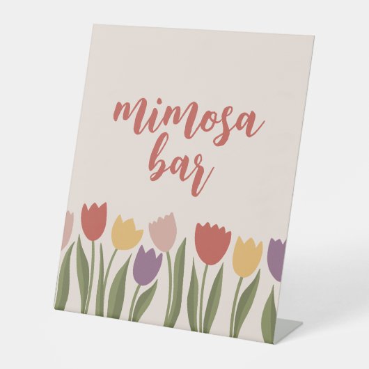 Tulips Bridal Dusche Einladung Sockelschild (Vorderseite)