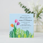 Tulips Bridal Luncheon Einladung (Stehend Vorderseite)