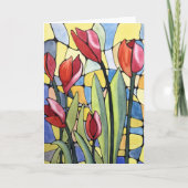 Tulips-Buntglas - Blank in der Grußkarte Karte (Vorderseite)