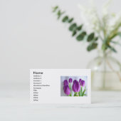 Tulips Business Card Visitenkarte (Stehend Vorderseite)