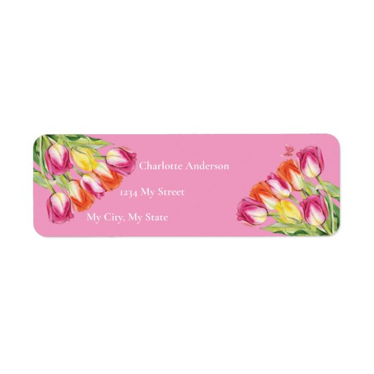 Tulips & Butterfly Pink-Brautparty (Vorne)