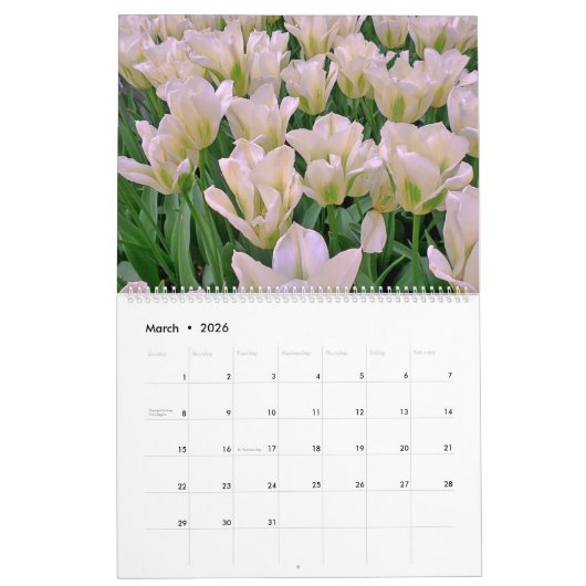 tulips Calendar Kalender (Mär 2026)