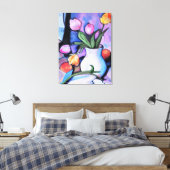 Tulips - Canvas Print Leinwanddruck (Insitu (Schlafzimmer))