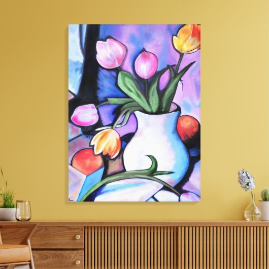 Tulips - Canvas Print Leinwanddruck (Insitu (Wohnzimmer))