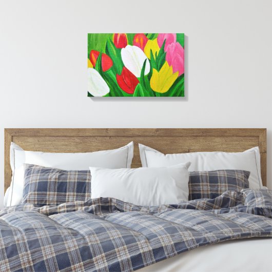Tulips Canvas Print Leinwanddruck (Insitu (Schlafzimmer))