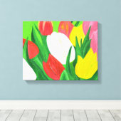 Tulips Canvas Print Leinwanddruck (Insitu (Holzboden))