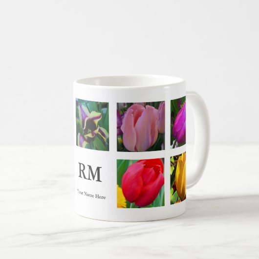 Tulips Collage #1 Tasse (VorderseiteRechts)