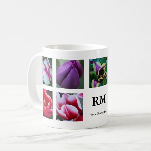 Tulips Collage #1 Tasse (Vorderseite Links)
