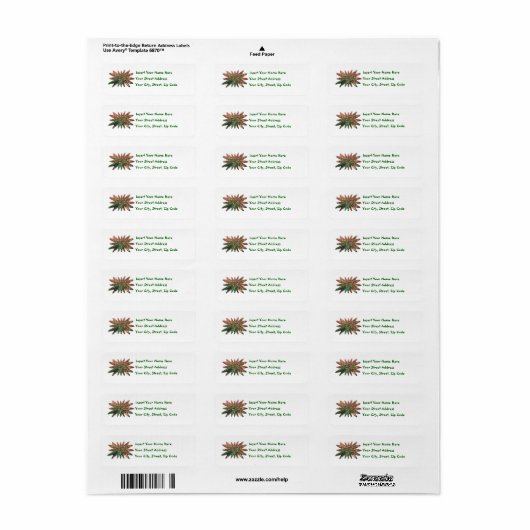 Tulips Collapsing Design Anpassbare Labels (Vorne)