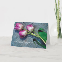 Tulips Condolence Card Karte