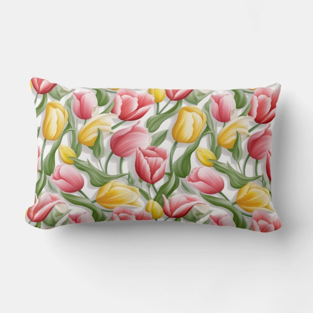 Tulips Cotton Throw Kissen (Vorderseite)