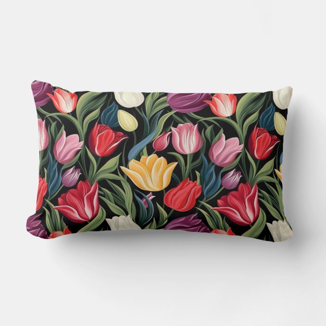 Tulips Cotton Throw Kissen (Vorderseite)