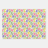 Tulips, Daffodils, Hyacinths Coloring Style Geschenkpapier Set (Vorderseite 2)