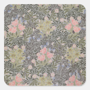 Tulips, Daisien und Honeysuckle Quadratischer Aufkleber