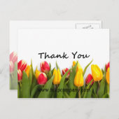 Tulips Dankeschön individuell anpassbare Postkarte (Vorne/Hinten)