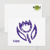 Tulips Deep Blue Tulip Postcard Postkarte (Vorne/Hinten)