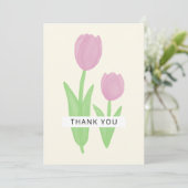Tulips Design Danke Karte (Stehend Vorderseite)