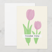 Tulips Design Danke Karte (Vorne/Hinten)