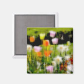 Tulips digitale Wirkung des Stils "Eindruck" Magnet (Vorderseite/Rückseite)