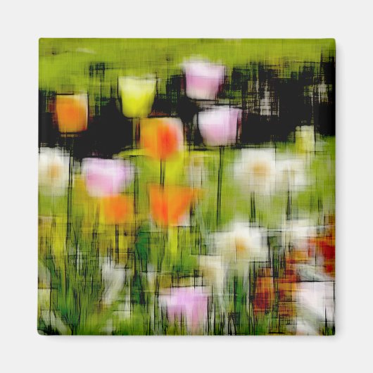 Tulips digitale Wirkung des Stils "Eindruck" Magnet (Vorne)