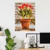 Tulips - Ein Topf mit Tulips Poster (Heimbüro)