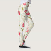 Tulips entfalten Creme Pink Leggings (Rechts)