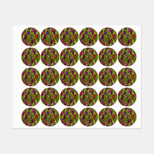 Tulips Etiketten (Blatt)