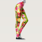 TULIPS - Farbige Tulpen Fraktal Art - Leggings (Rechts)