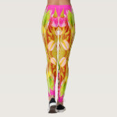TULIPS - Farbige Tulpen Fraktal Art - Leggings (Rückseite)