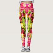 TULIPS - Farbige Tulpen Fraktal Art - Leggings (Vorderseite)